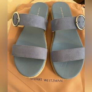 Brand new never worn Stuart weitzman sandals with box and duster bag.